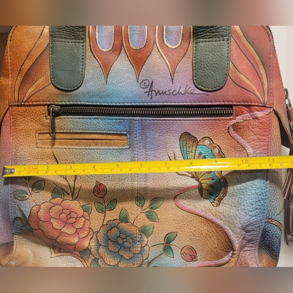 Anuschka Women's Genuine Leather Handbag/Purse / Hand-Painted! - Picture 5 of 16